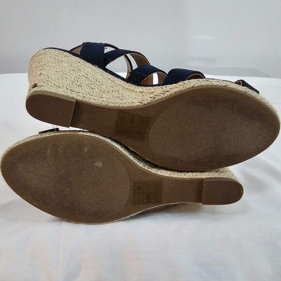 Dulce Vita Sandals Women's 8 dV8 Wedge 3" Heel Open Toe Buckle Black & Tan - Picture 12 of 13